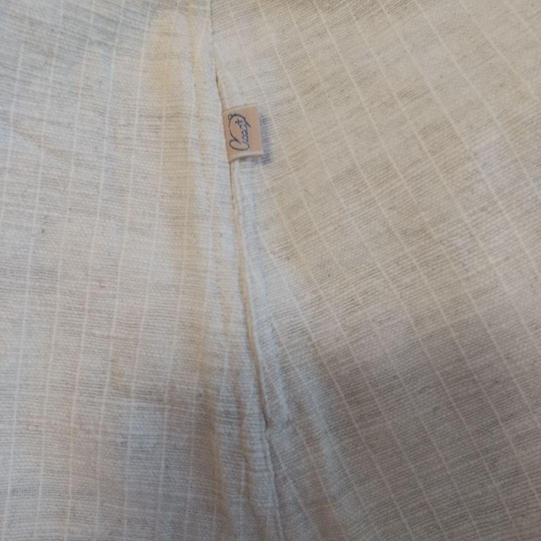 うさとの服ワンピースヘンプコットン生成りサイズ4　訳ありです。