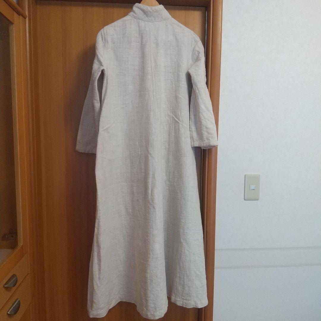 うさとの服ワンピースヘンプコットン生成りサイズ4　訳ありです。