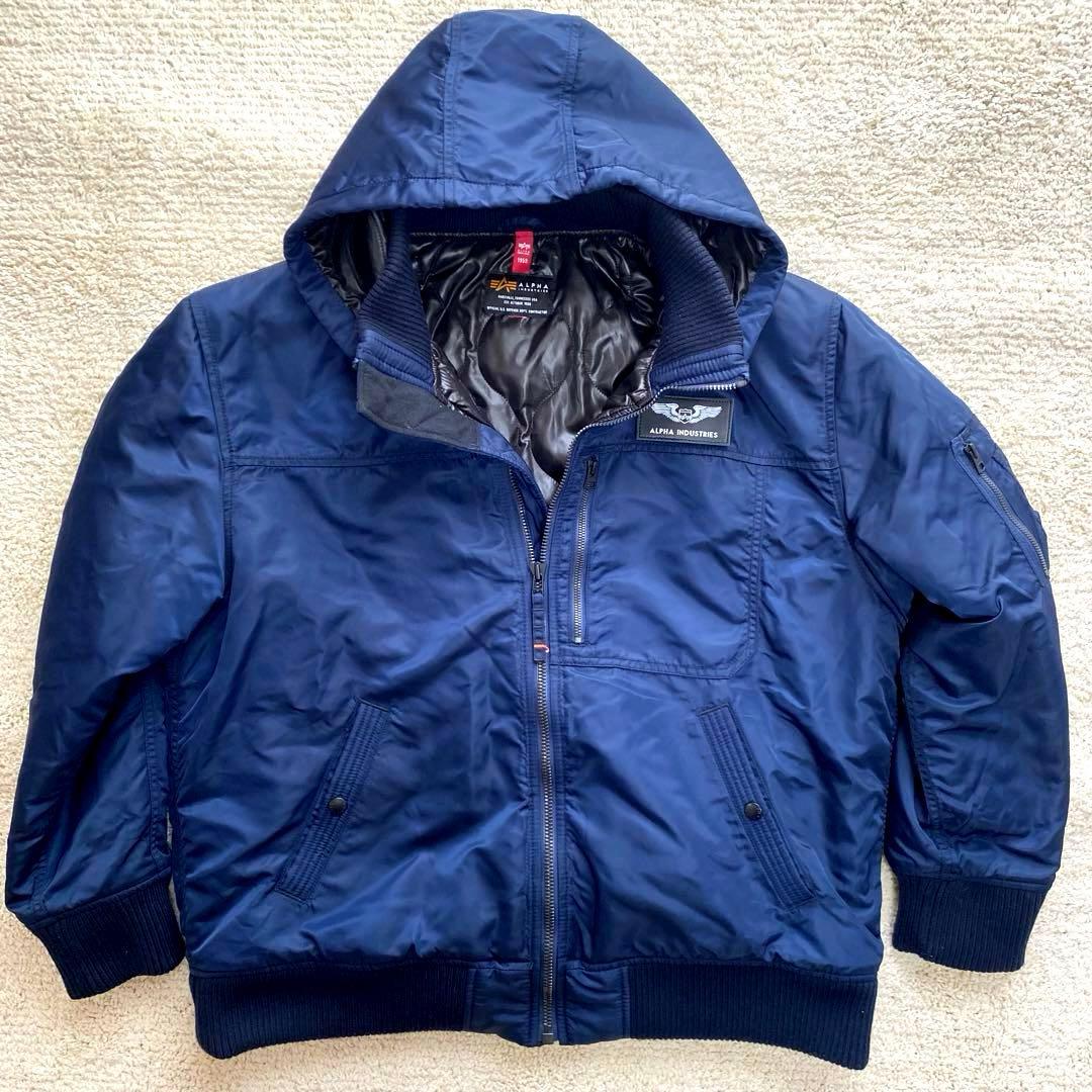 【美品】アルファインダストリーズMA-1 フライトシェルボンバージャケット短丈
