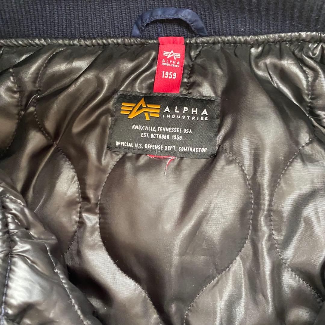 【美品】アルファインダストリーズMA-1 フライトシェルボンバージャケット短丈