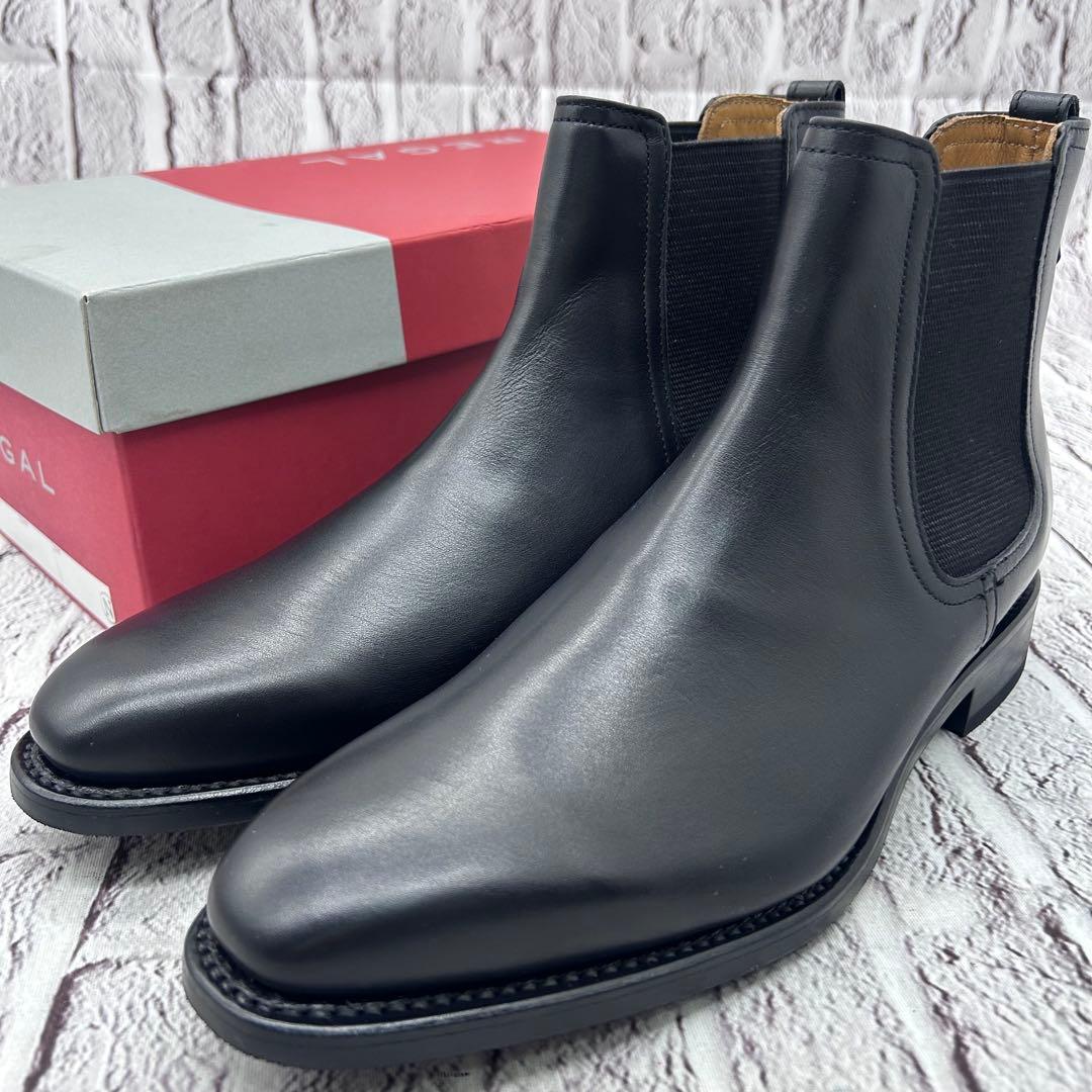 未使用【現行モデル】REGAL サイドゴアブーツ プレーントゥ 牛革 ドレス