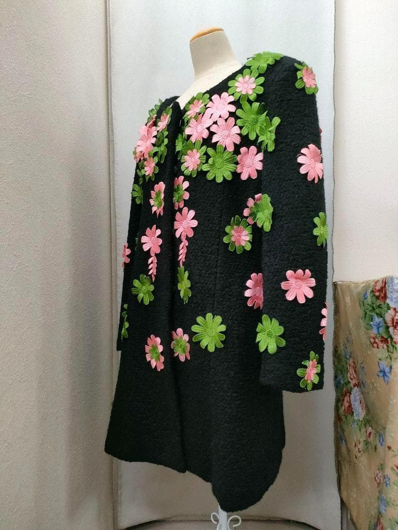 Meesya　ブラック　ロングコート