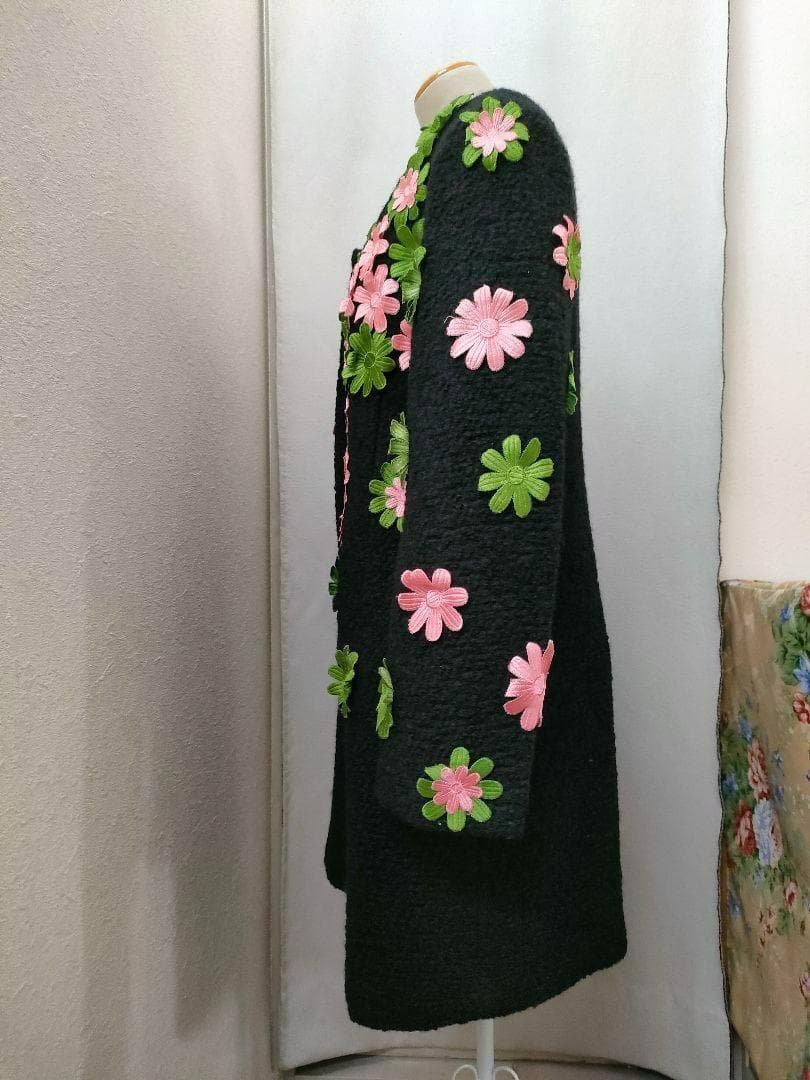 Meesya　ブラック　ロングコート