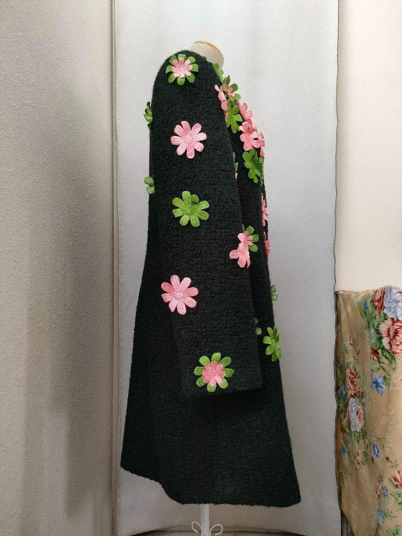 Meesya　ブラック　ロングコート