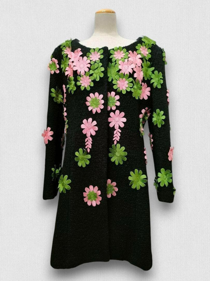 Meesya　ブラック　ロングコート