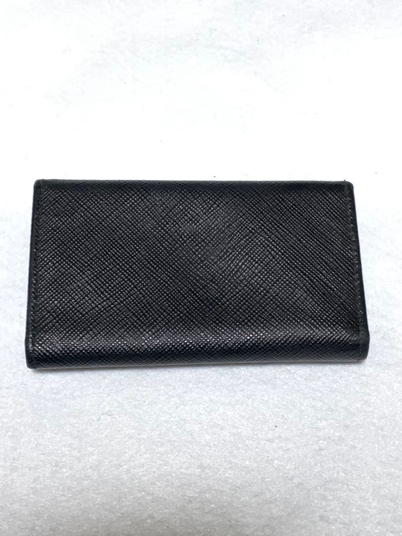 PRADA プラダ ブラックレザー キーケース