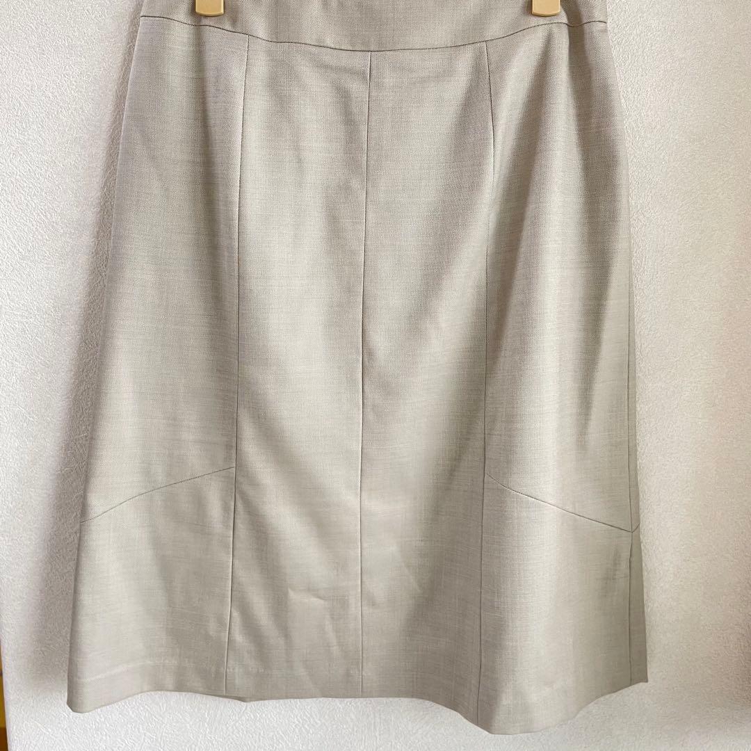 大きいサイズ ニューヨーカー スカートスーツ ワンボタン シルク素材 冠婚葬祭