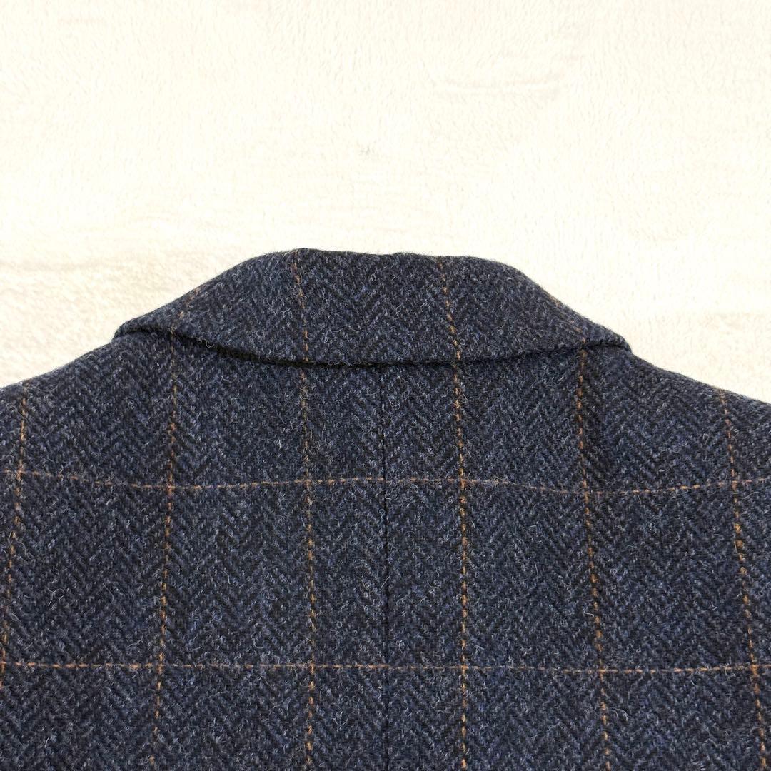 SANDRO テーラードジャケット ネイビー チェック柄 36