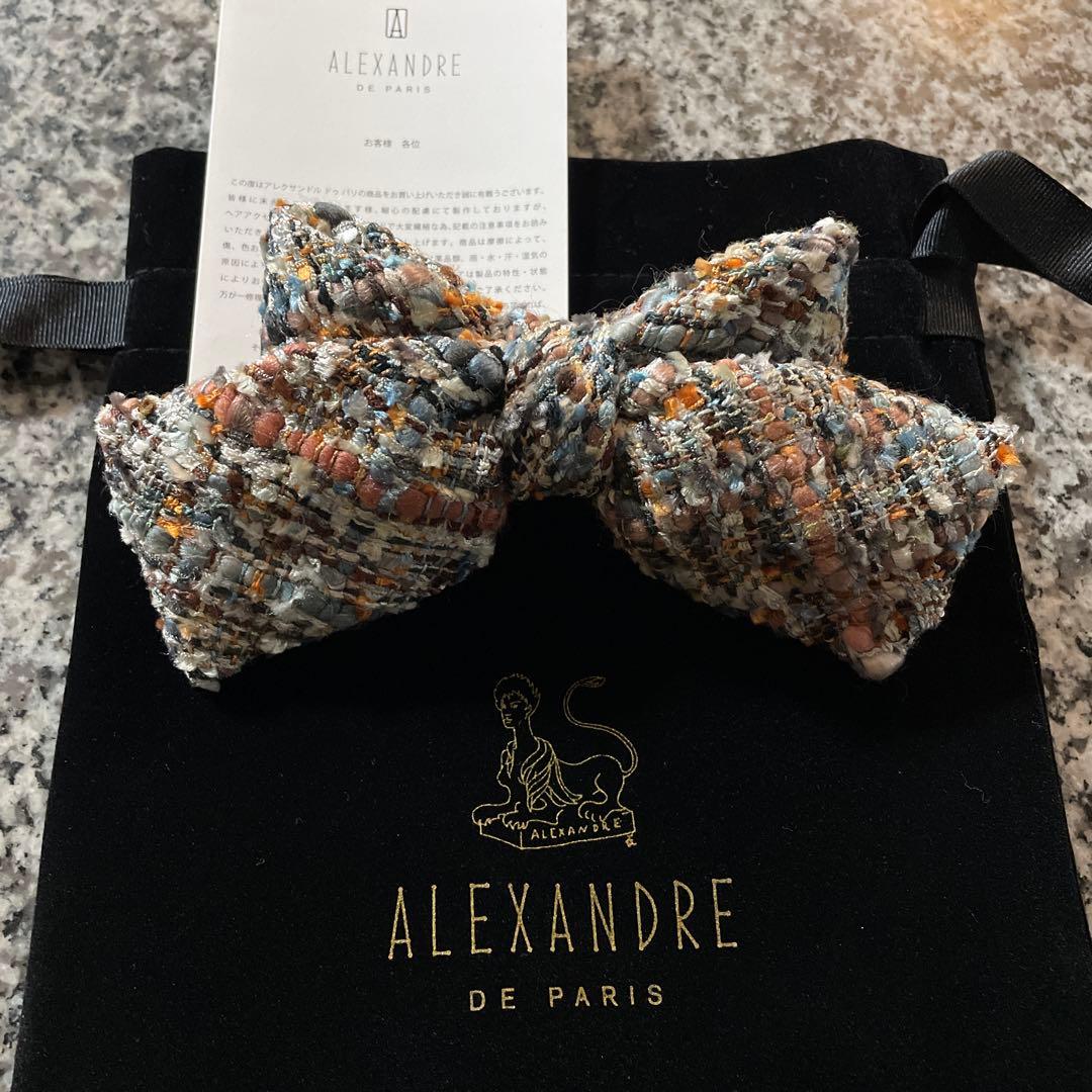 今季 新品 アレクサンドルドゥパリ バレッタ ツイード ギャランティカード付き