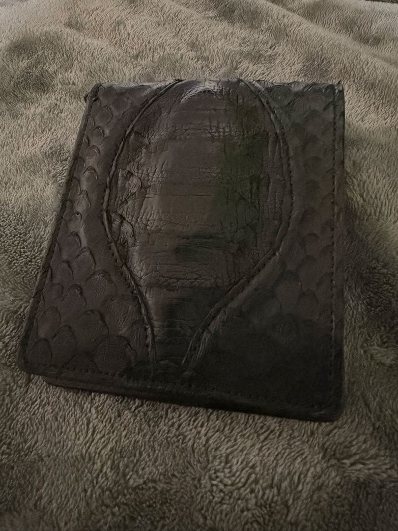 Celt&Cobra パイソンレザー 二つ折り財布 ブラック