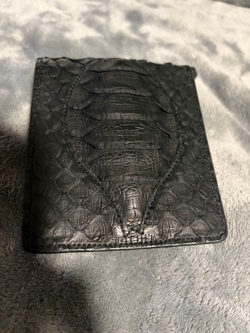 Celt&Cobra パイソンレザー 二つ折り財布 ブラック