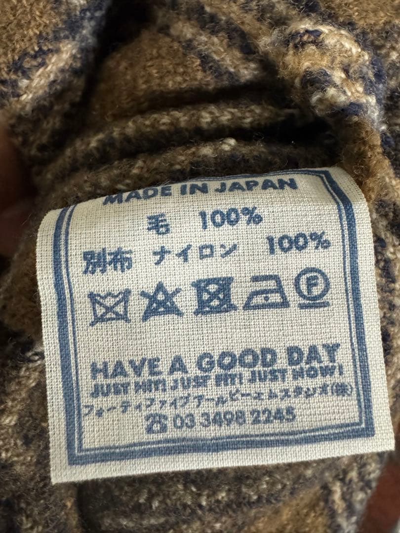 新品未使用　45R 45rpm メリノ縮絨 908シャツジャケット テーラード