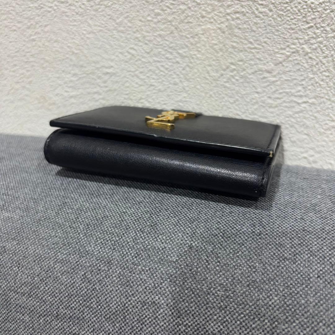 サンローラン　6連キーケース　YSLロゴ　カサンドラ　レザー　ブラック