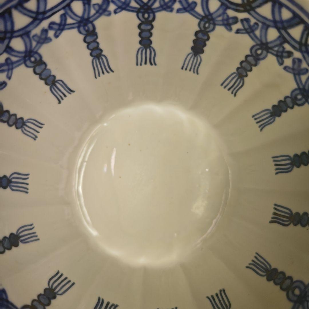 イ921 水指『膳所焼　淡海ぜぜ　陽炎園造　染付　桶側　水指　共箱』茶道具