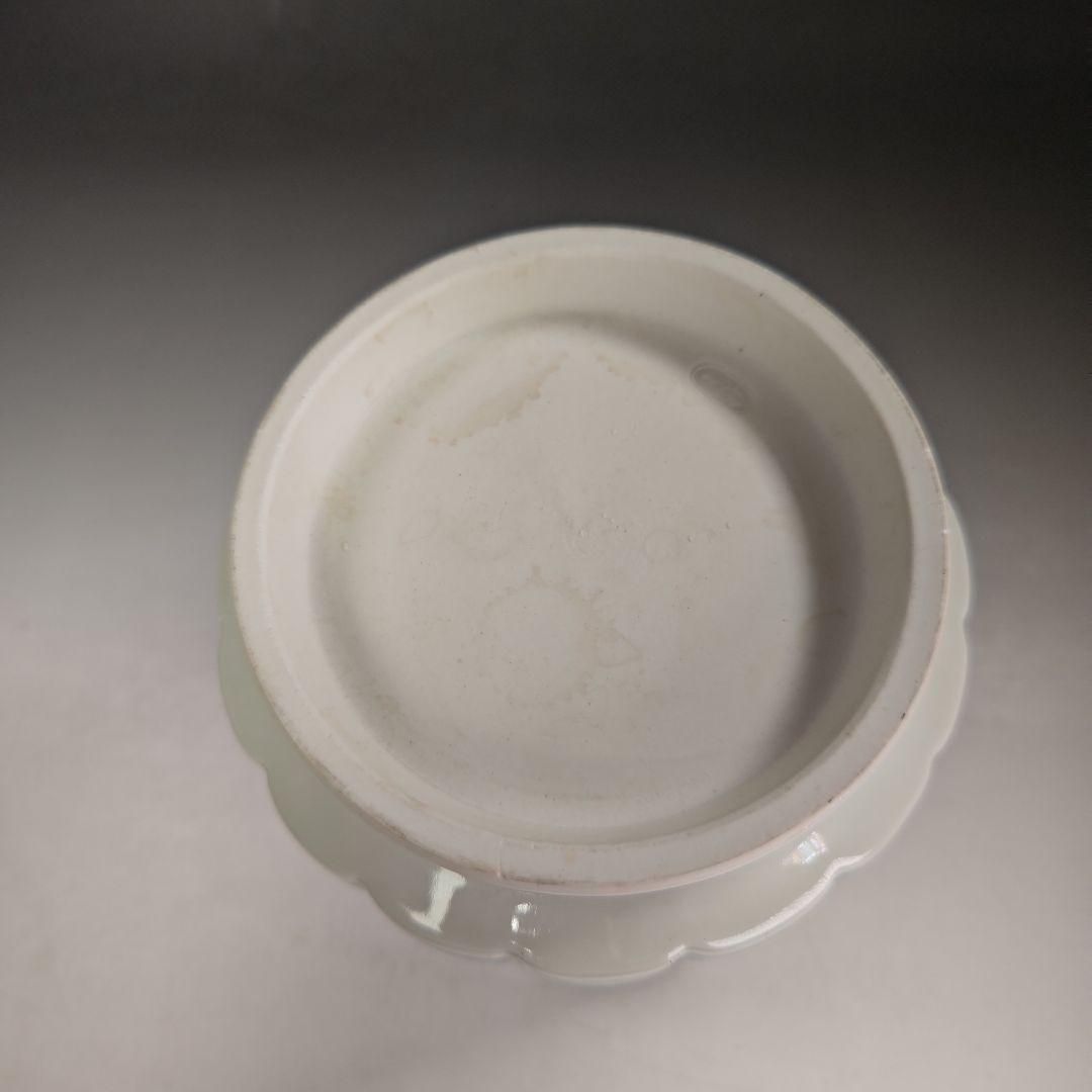 イ921 水指『膳所焼　淡海ぜぜ　陽炎園造　染付　桶側　水指　共箱』茶道具