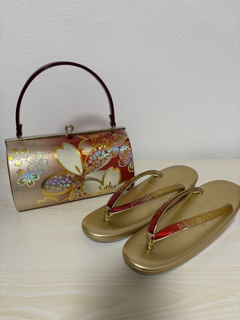 ポム❣️ 【最終価格！】⭐️振袖フルセット　正絹振袖　正絹袋帯　成人式　赤系