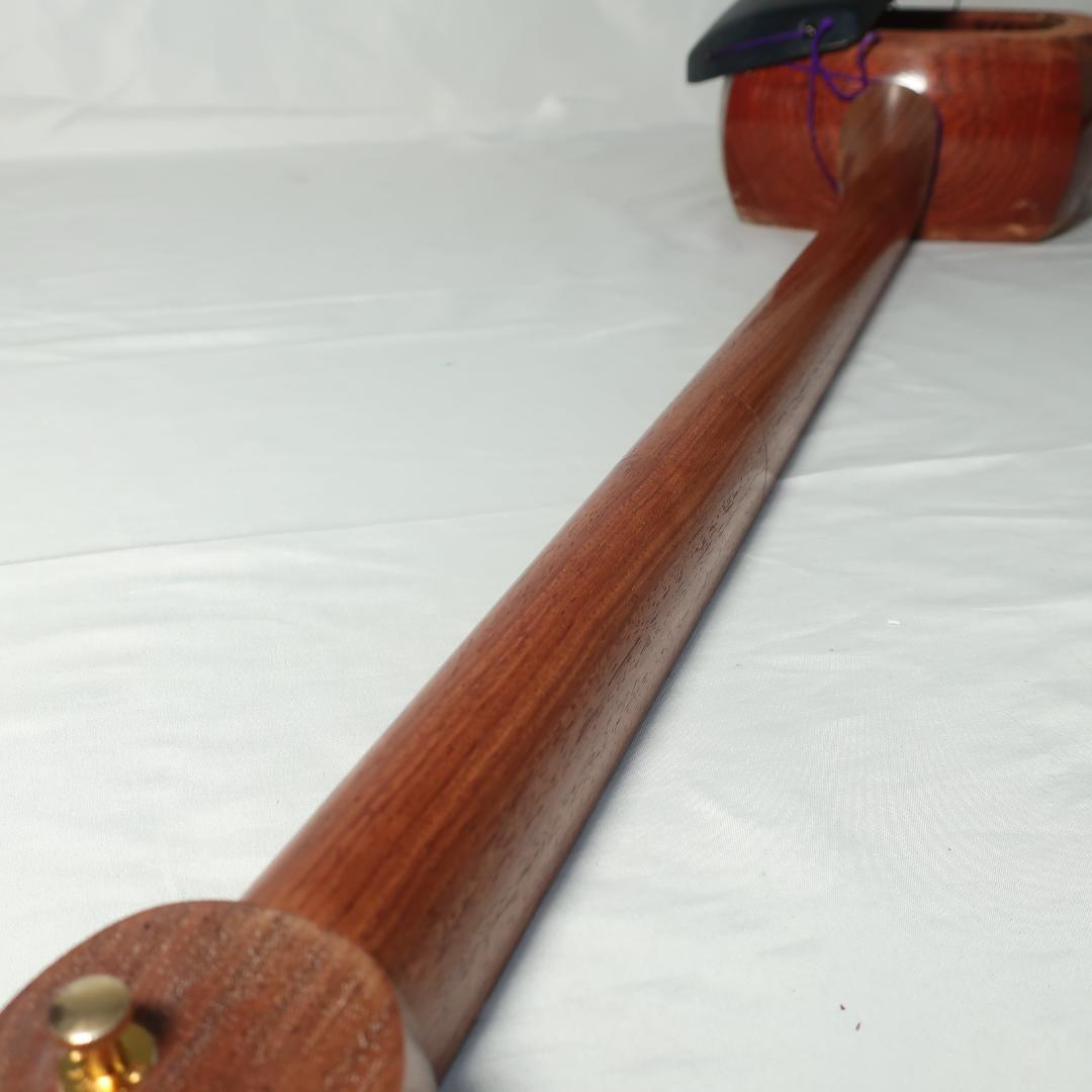 段ボ津軽三味線 東触り 極太黒檀ペグ ハードケース 撥 予備弦 駒 楽譜 付属