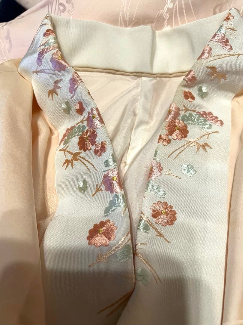 れもんのれ✨　シルク長襦袢　刺繍半衿付き✨