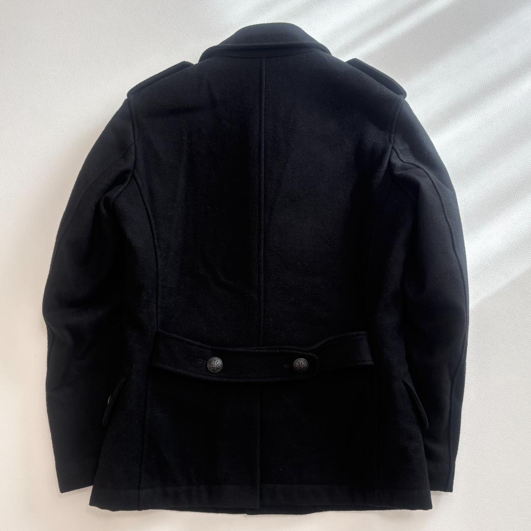 【カシミヤ混】ポールスミス ナポレオンコート メタルボタン キルティング S 黒