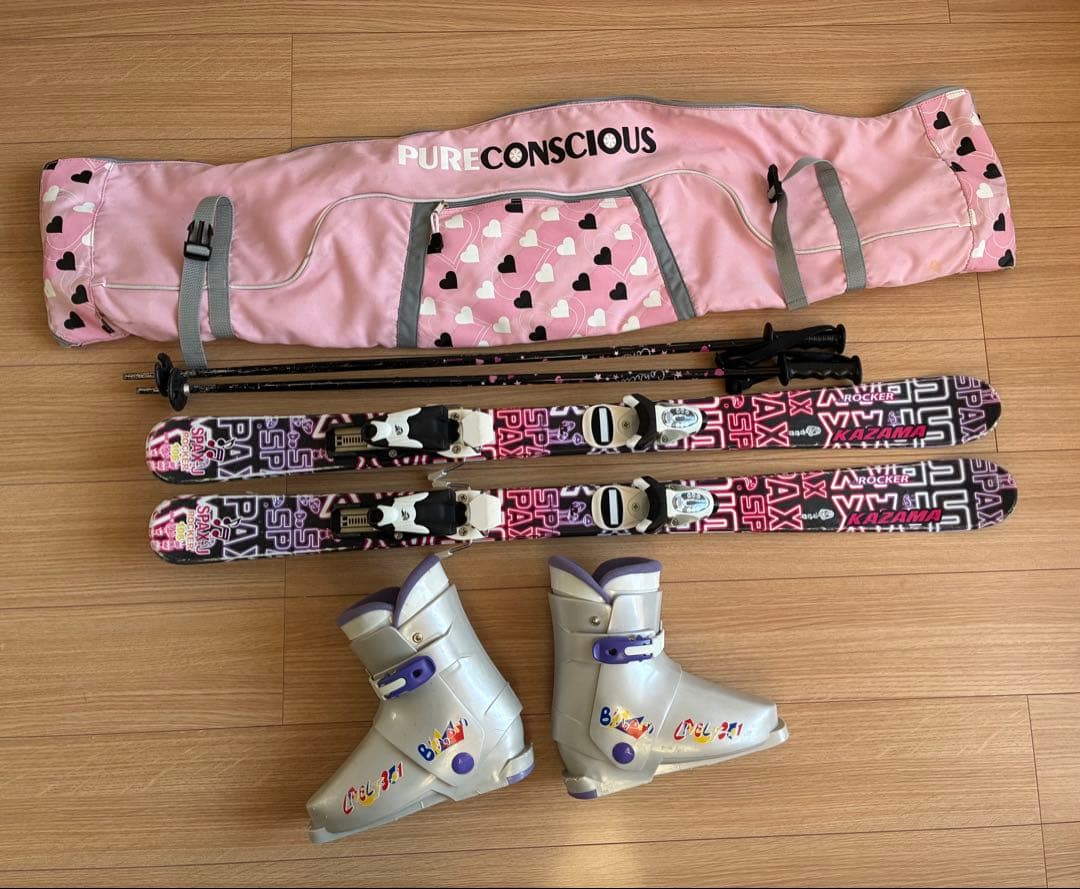 KAZAMA ジュニアスキー4点セット カザマ レディース 女の子 キッズ