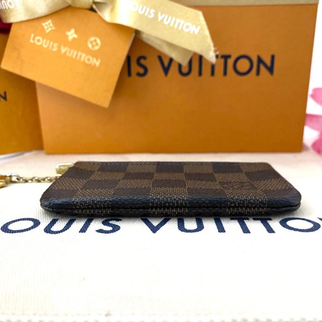 ルイ ヴィトン◎ポシェット クレ ダミエ エベヌ キーホルダー ケース 茶