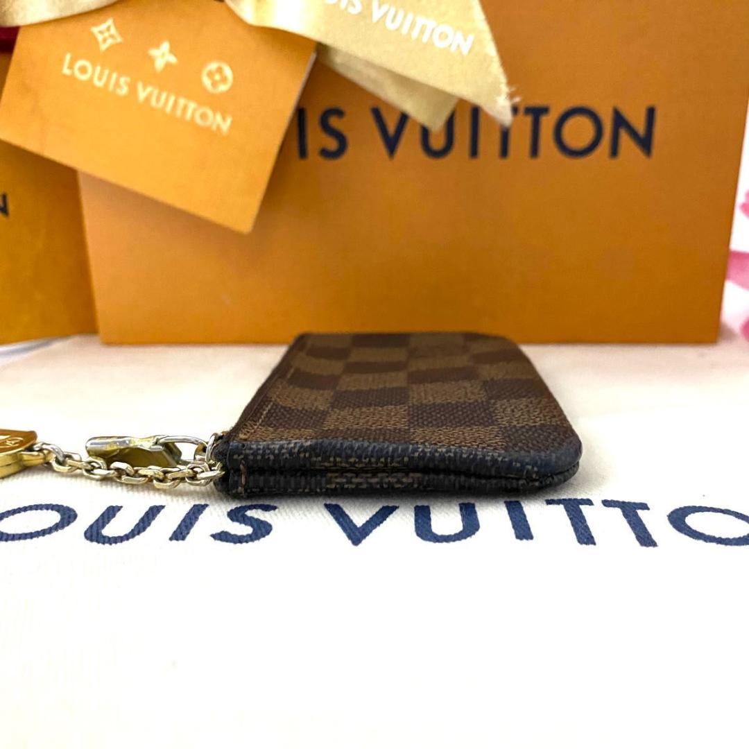 ルイ ヴィトン◎ポシェット クレ ダミエ エベヌ キーホルダー ケース 茶