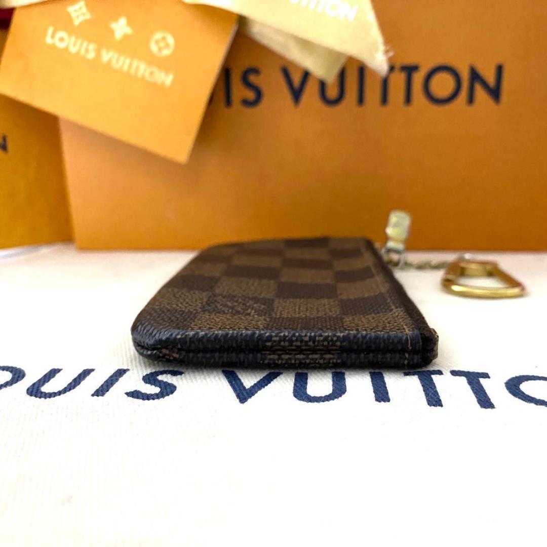 ルイ ヴィトン◎ポシェット クレ ダミエ エベヌ キーホルダー ケース 茶