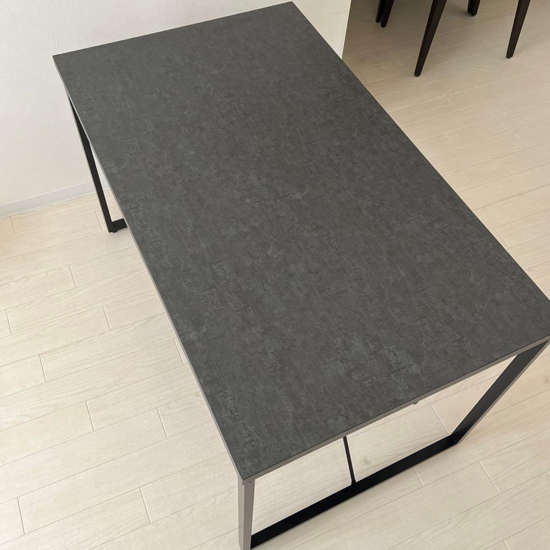 ニトリ　デスク　グレー　ダイニングテーブル