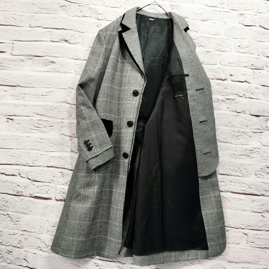 【極美品】AULA 切りっぱなし加工 ロング チェスターコート 日本製