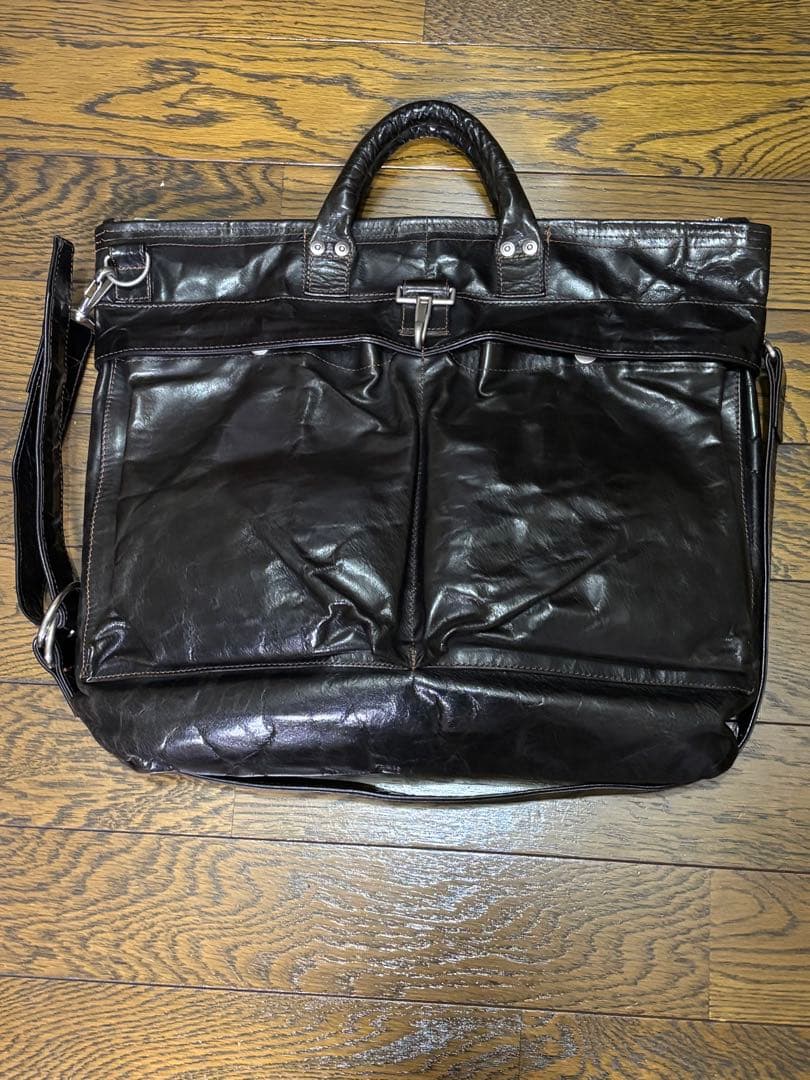 【レア品】レインボーカントリー/ヘルメットバッグ/バッファローレザー/黒