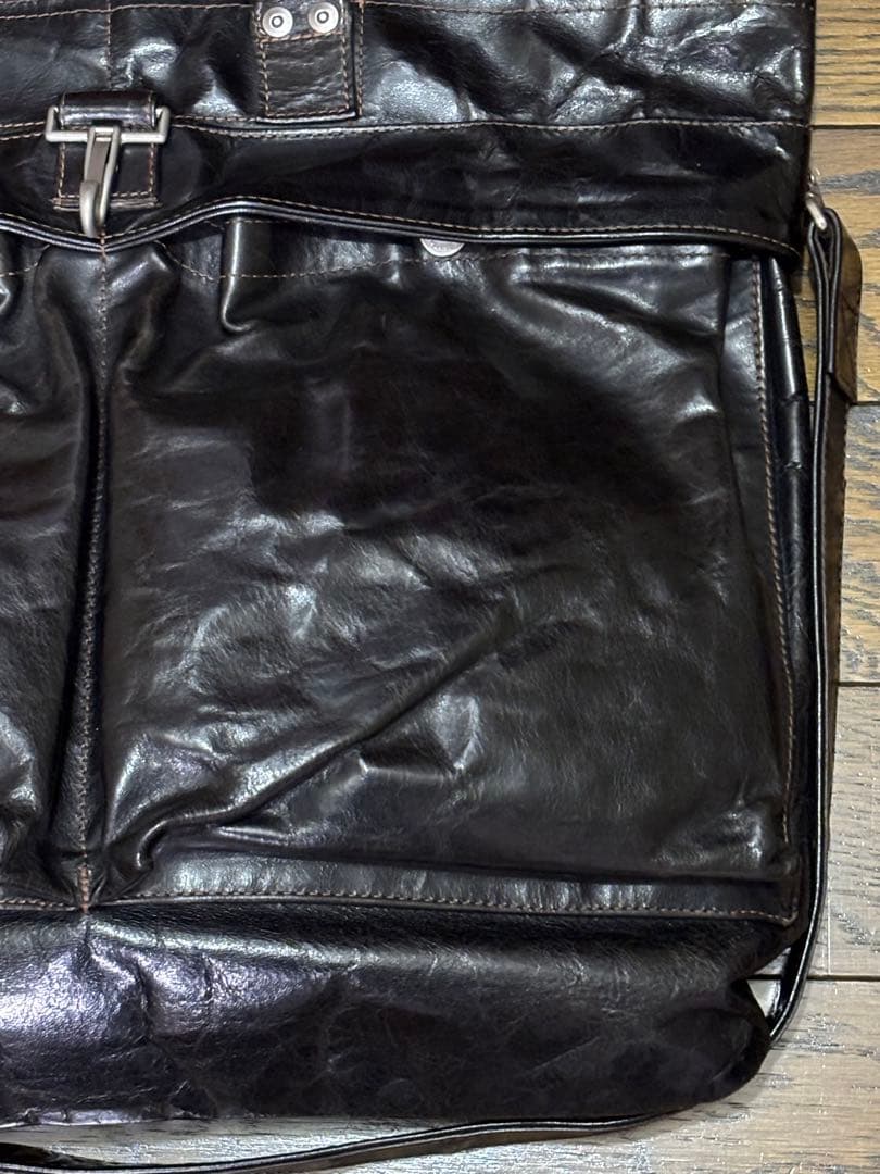 【レア品】レインボーカントリー/ヘルメットバッグ/バッファローレザー/黒