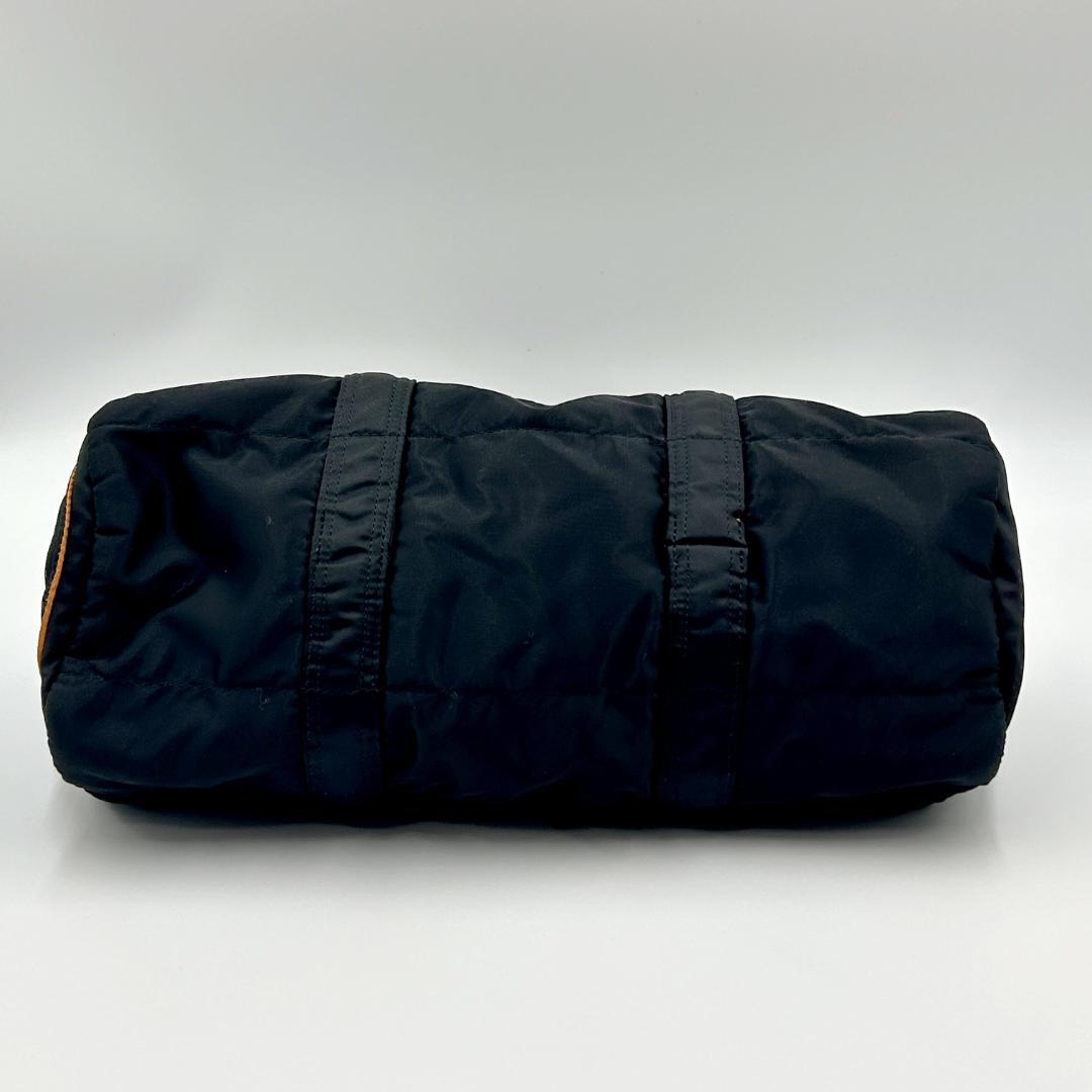 美品✨ ポーター タンカー ミニボストン バッグ 筒形 円形 ナイロン ブラック