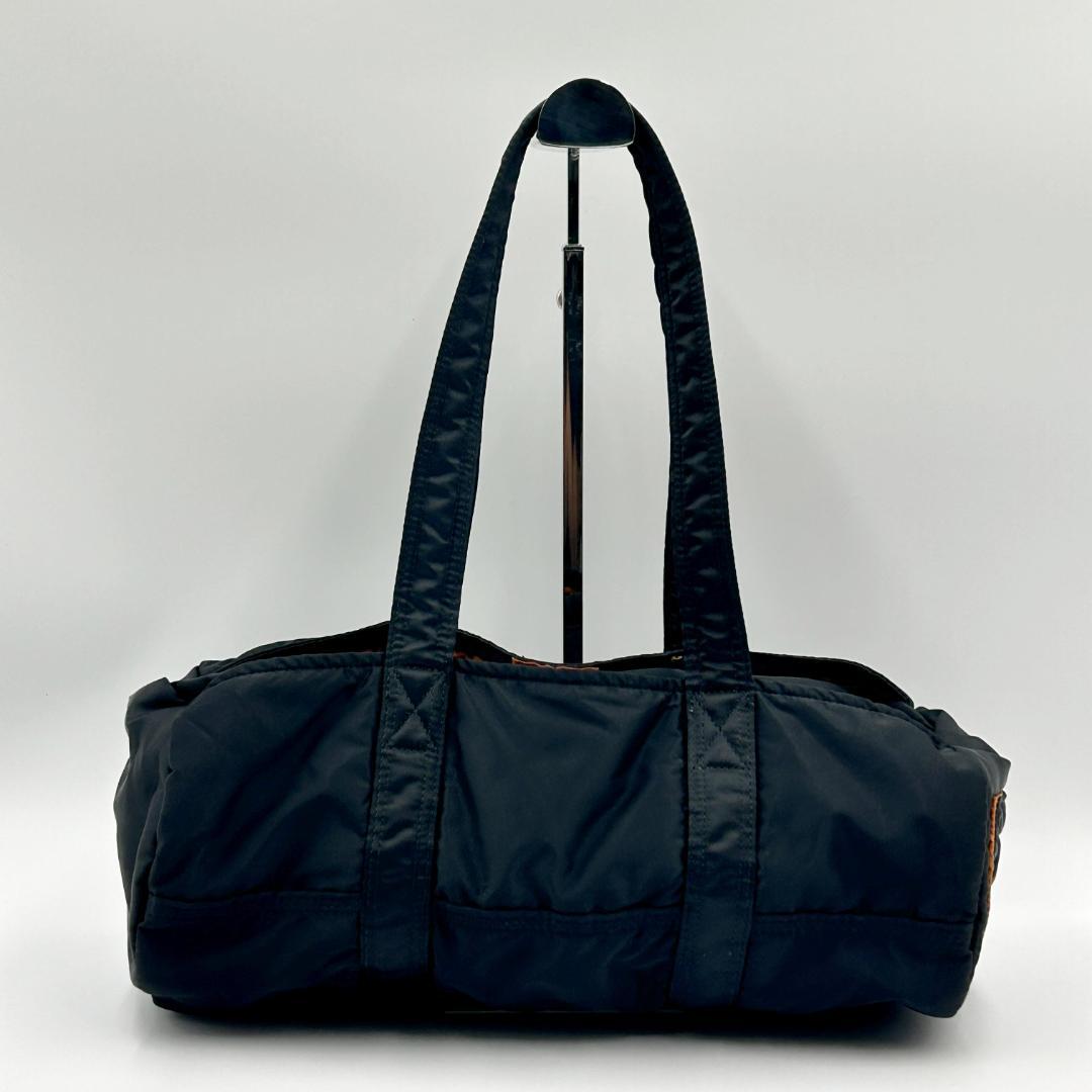 美品✨ ポーター タンカー ミニボストン バッグ 筒形 円形 ナイロン ブラック