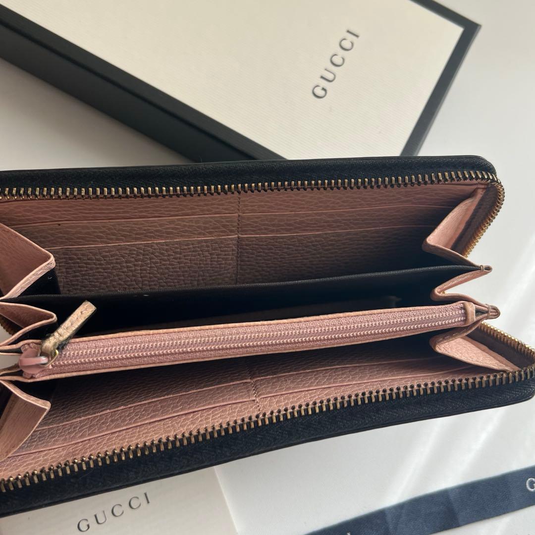23 極上美品 GUCCI グッチ マーモント 長財布 ラウンドファスナー