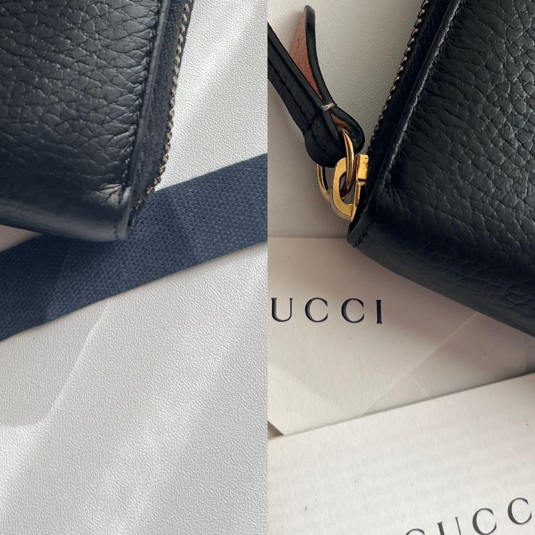 23 極上美品 GUCCI グッチ マーモント 長財布 ラウンドファスナー