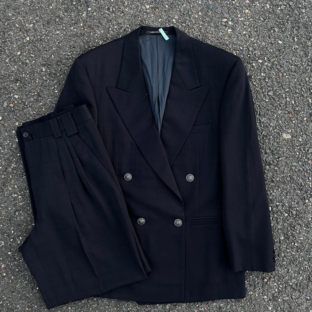 GIANNI VERSACE 90s スーツ　セットアップ　成人式　ダブル　希少