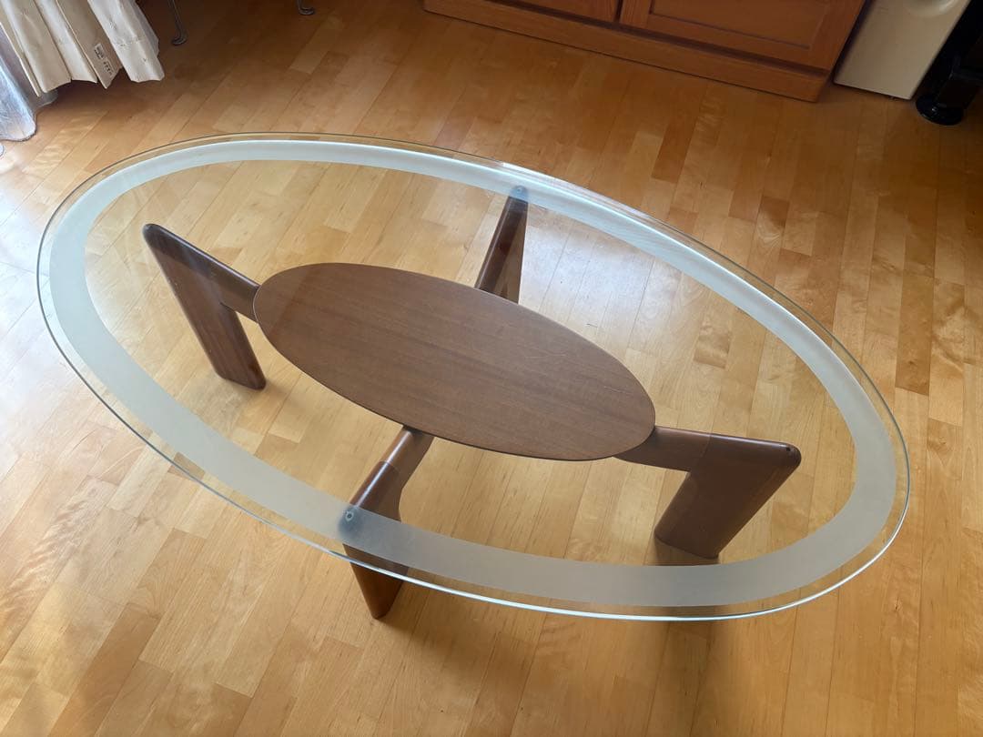 マルニ木工　ガラステーブル　美品　シンプルでおしゃれ