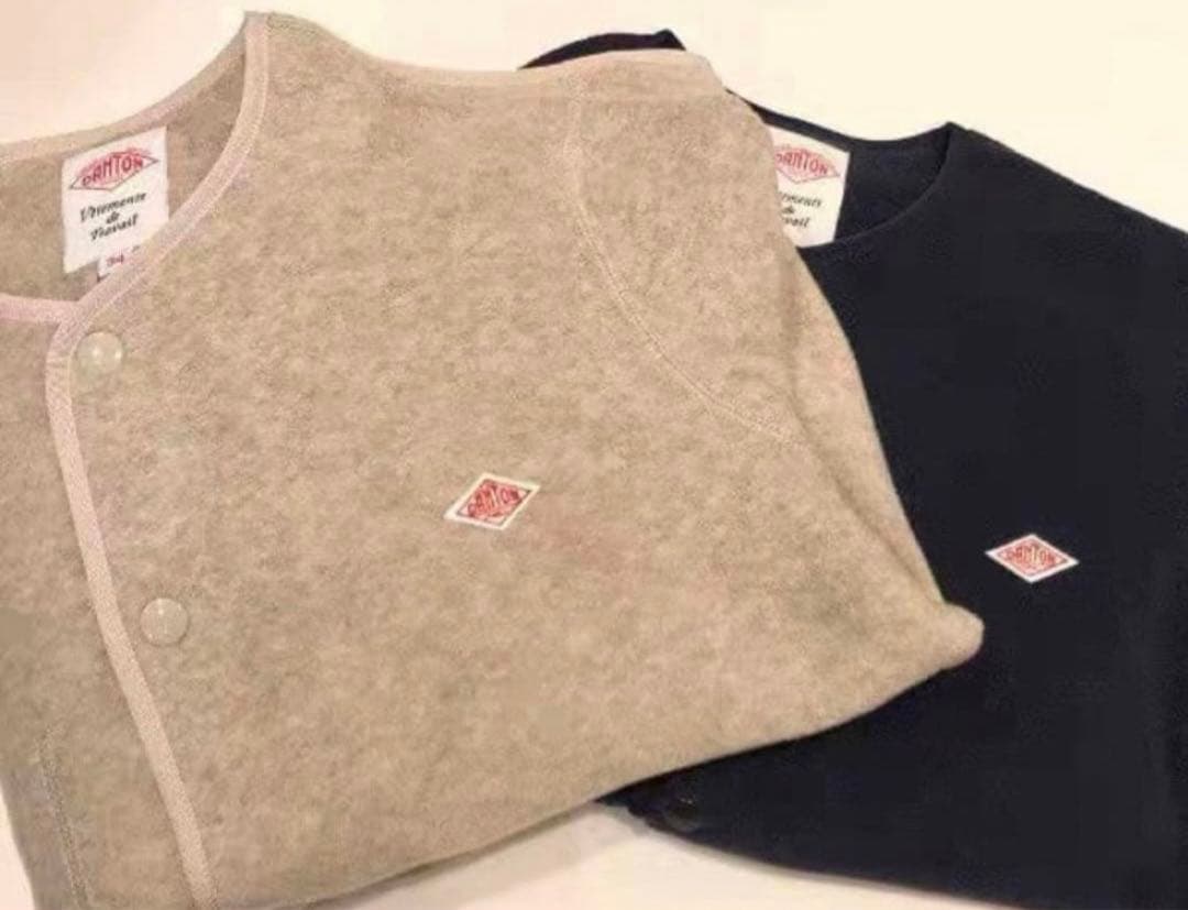 新品未使用　DANTON　ノーカラーフリース　ジャケット