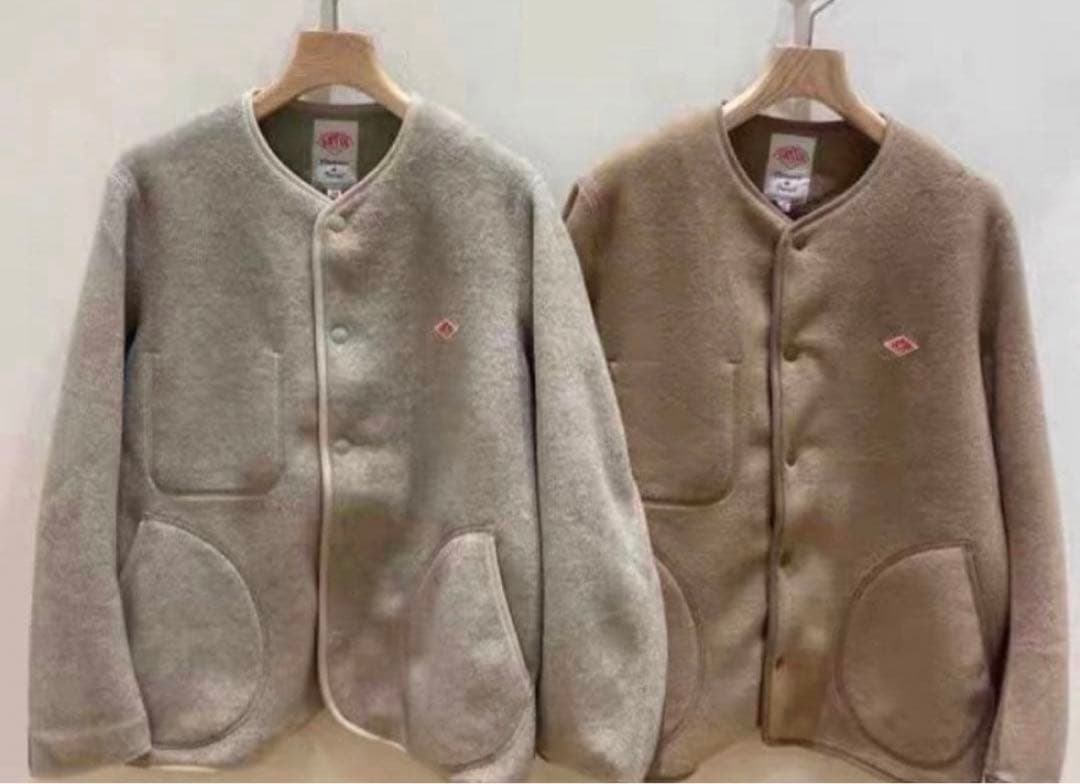 新品未使用　DANTON　ノーカラーフリース　ジャケット