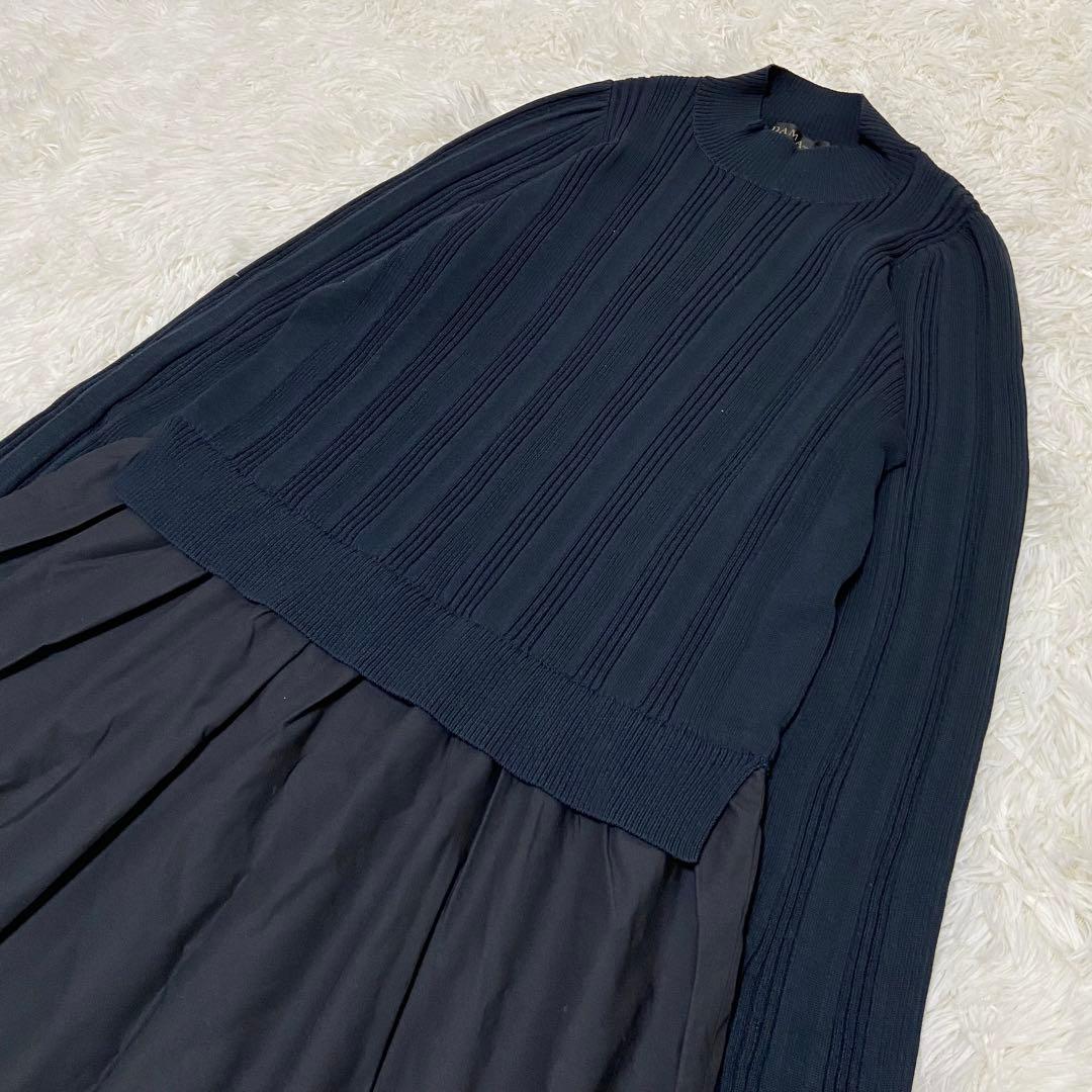 最終価格❤️【新品】《洗える》ダーマコレクション リブニットドッキングワンピース