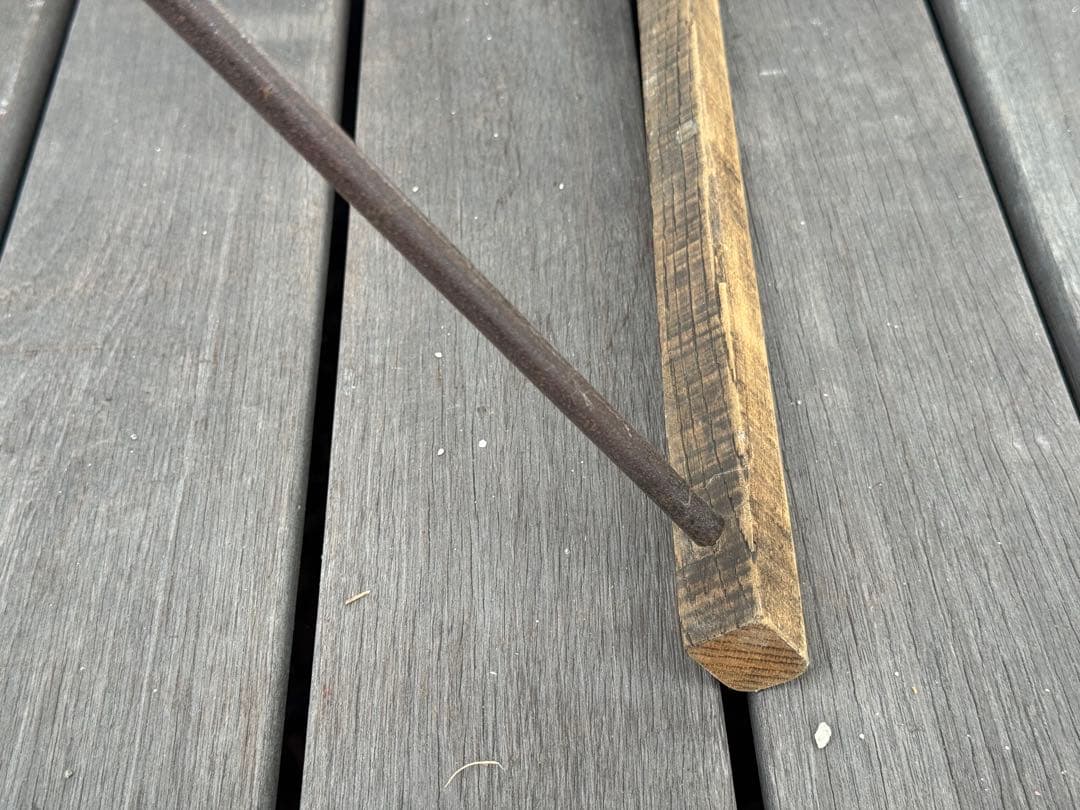 ヴィンテージ 昭和レトロ 古道具 折りたたみ木製トレイテーブル グレー