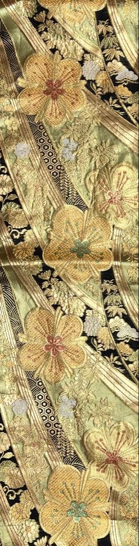 振り袖　フルセット　長襦袢付　成人式　グリーン　金彩加工　刺繍入り　744