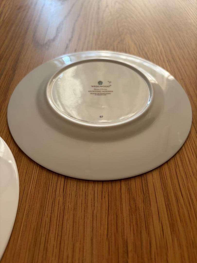 ウェッジウッド ハンティングシーン　黒壺　ケーキプレート 2枚セット