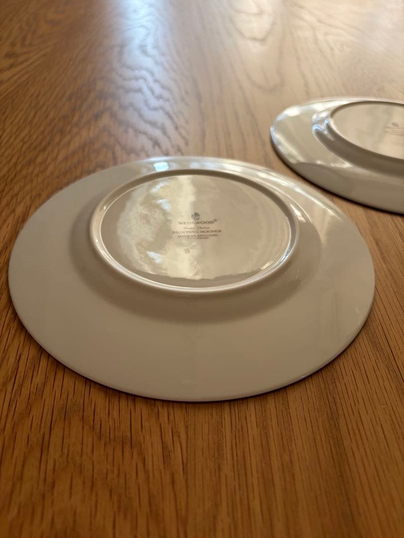 ウェッジウッド ハンティングシーン　黒壺　ケーキプレート 2枚セット