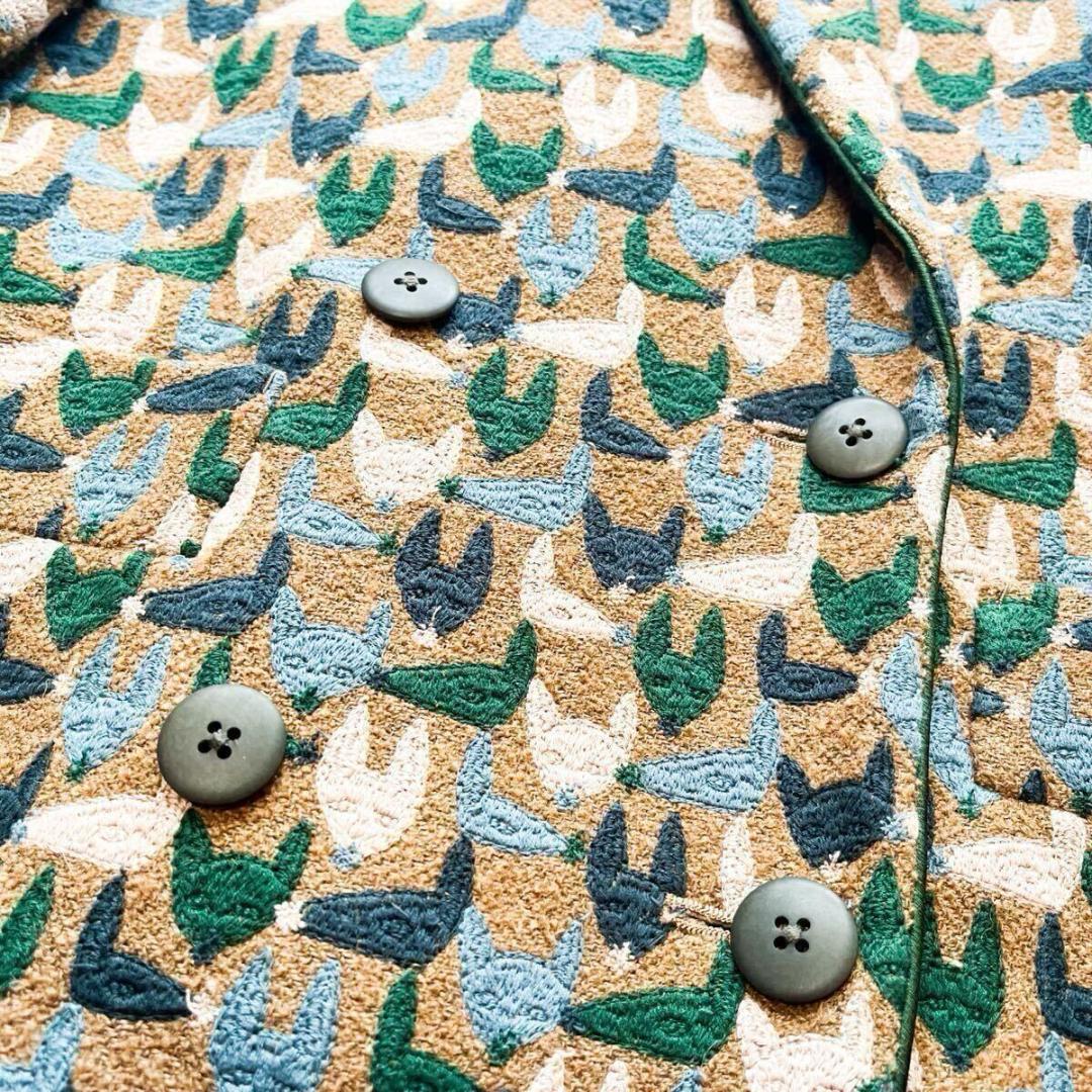 20年コレクション ミナペルホネン repo 刺繍 ダブルブレスト コート