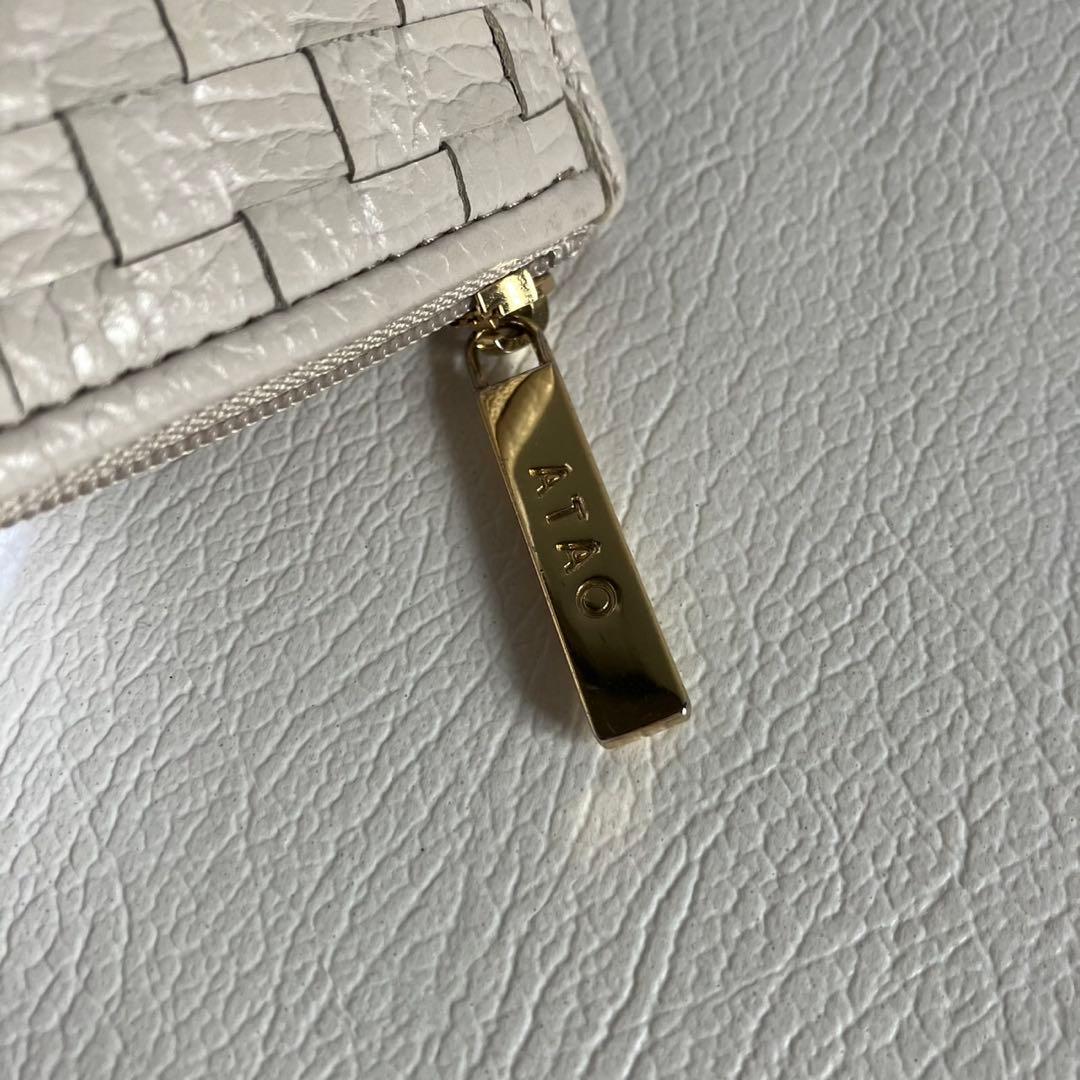 ATAO アタオ スリモ L字財布 ロングウォレット エクリュ メッシュ