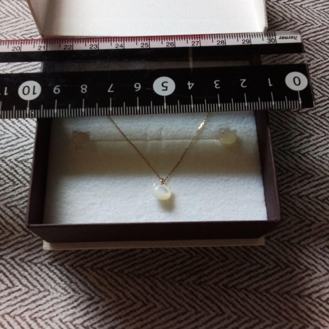 k10　猫　シェル　ネックレス　ピアス　未使用　バラ売り不可