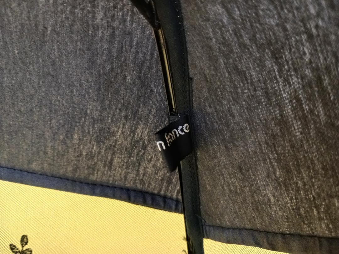 フランス製　レース黒長日傘 タッセル付き　未使用