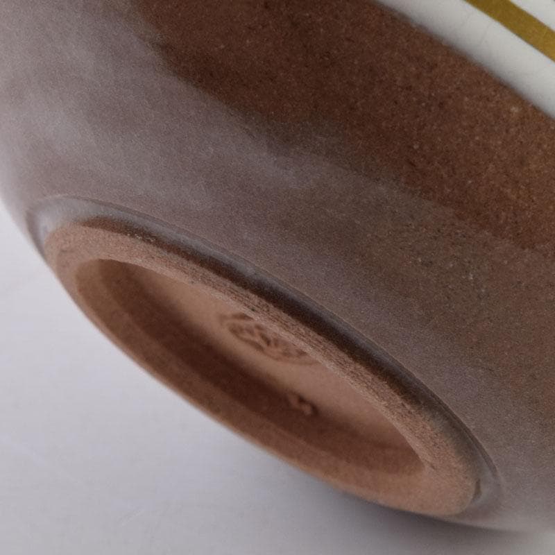 すみれ　京焼　清栄寺窯杉田祥平造　赫土地馬文　宝珠香合　共箱　V　8972