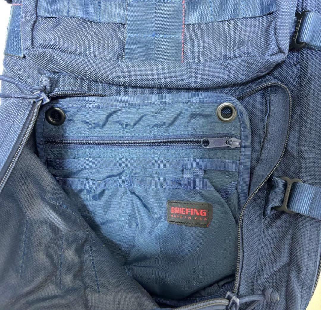 ショルダーベルト無 BRIEFING×BEAMS バッグNAVYビジネスリュック